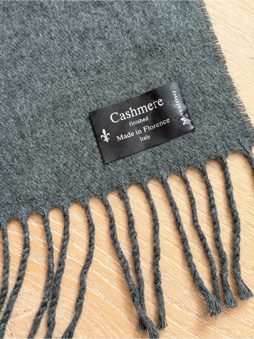 Massimo Cashmere Finish Scarf Muffler Florence Italy Unisex Soft Wrap Doen - Picture 3 of 5